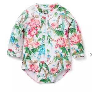 Janie & Jack Baby Recycled Tropical Floral Rash Guard Swimsuit 12-18m